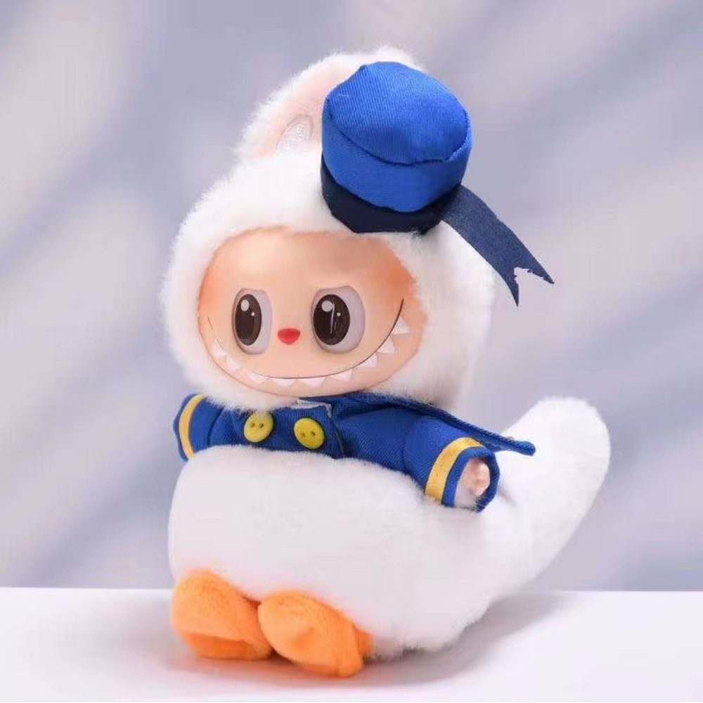 ✨ Labubu Donald Duck Outfit – 3pc Designer Anime Clothes for 15-17cm Dolls ✨